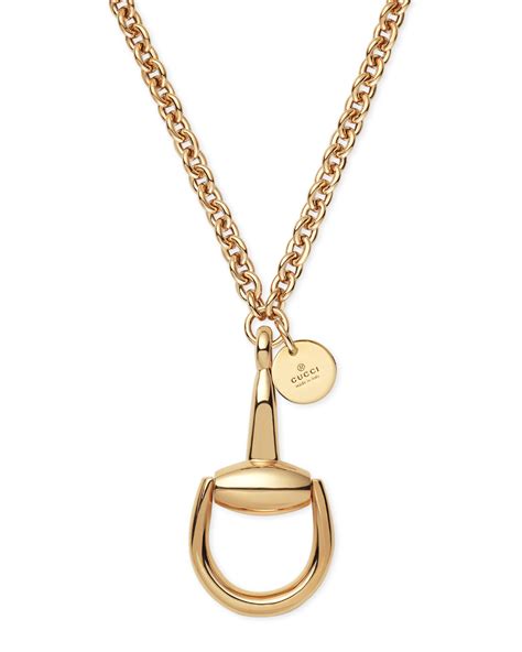 gucci gold horsebit necklace|gucci jewelry horsebit collection.